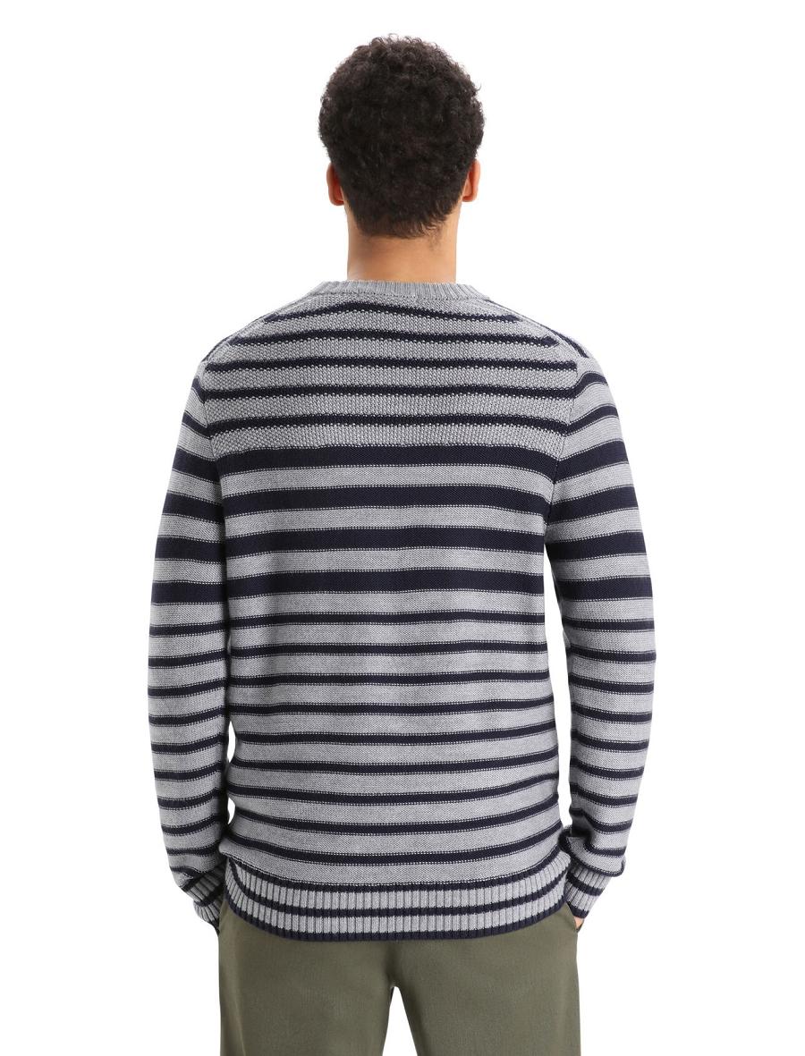 Chandails Icebreaker Merino Waypoint Crewe Homme Bleu Marine | FR 1222HAPK